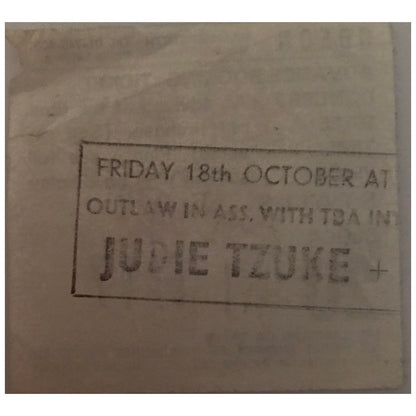 Judie Tzuke - The Cat Is Out 1985 UK Original Concert Tour Program With Ticket