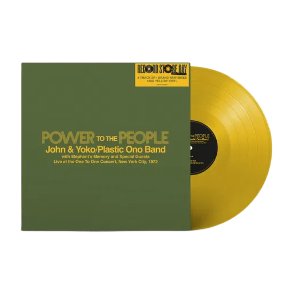John Lennon & Yoko Ono - Power To The People: Live At The One-To-One Concert NYC 1972 RSD2025 Yellow Coloured Vinyl EP