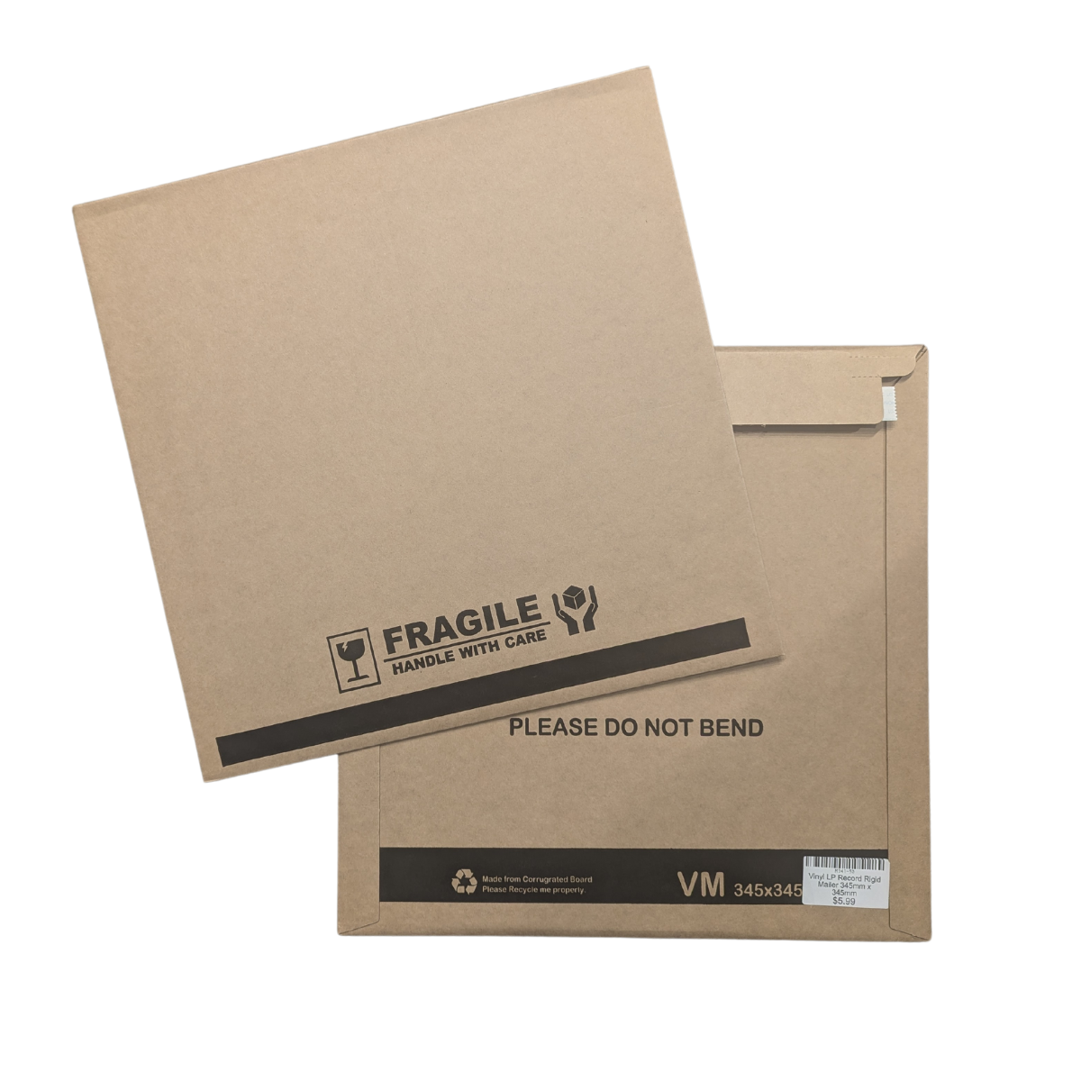 Vinyl LP Record Rigid Mailer 345mm x 345mm