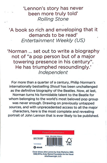 Philip Norman - John Lennon: The Life Paperback Book (2009)
