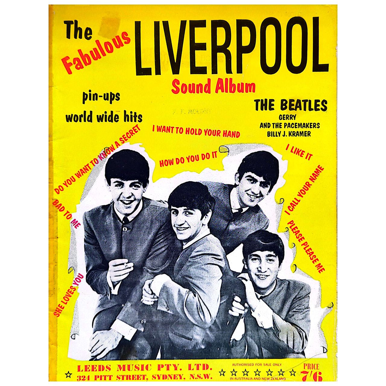 Beatles - 1963 Fabulous Liverpool Sound Album Tablature Sheet Music Songbook