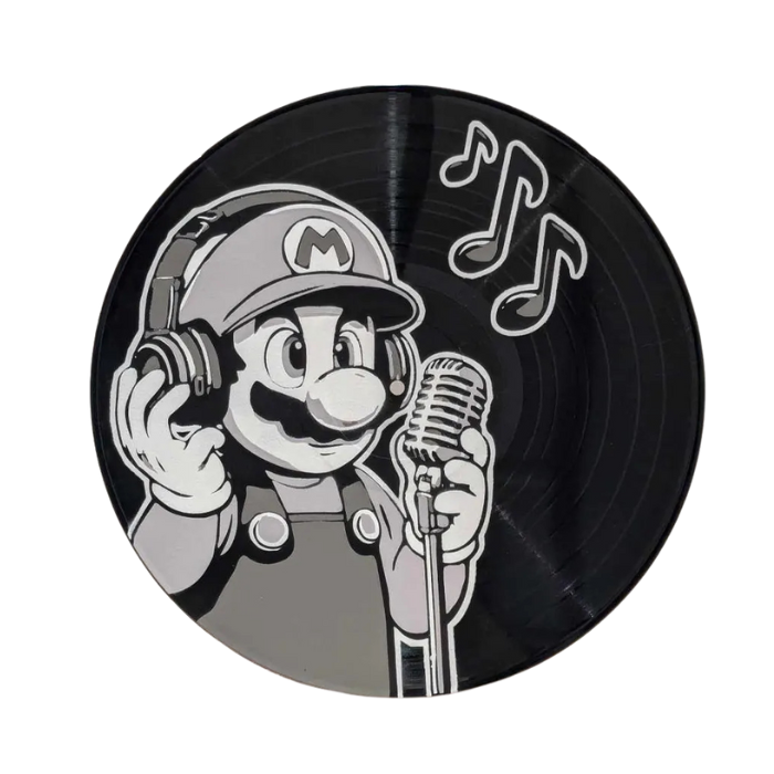 Vinyl Art - Mario Spray-Painted Vinyl