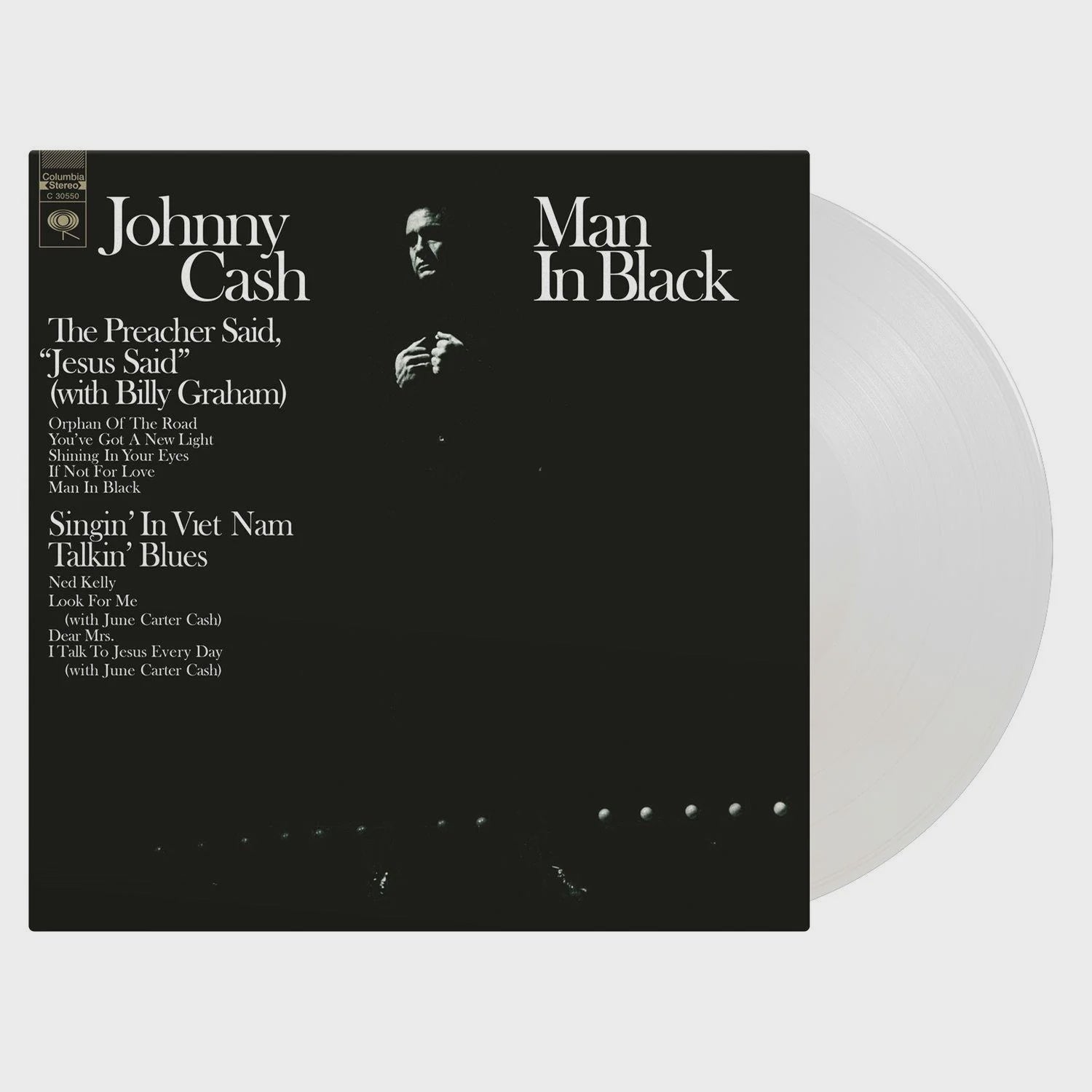 Johnny Cash - Man In Black Crystal Clear Coloured Vinyl LP