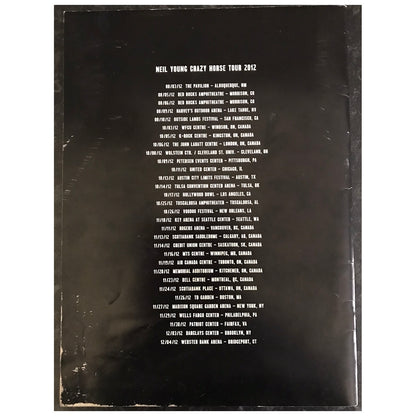 Neil Young & Crazy Horse - Alchemy 2012 North America Original Concert Tour Program