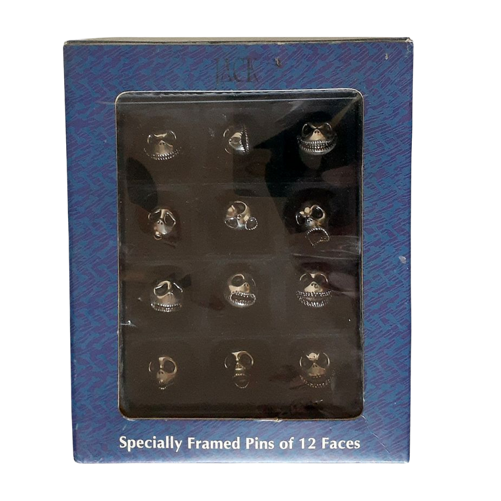 Nightmare Before Christmas - Framed Set Of 12 Faces of Jack Collectable Pins/Brooches