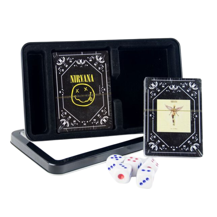 Nirvana - Smiley Logo Twin Pack Playing Cards with Dice