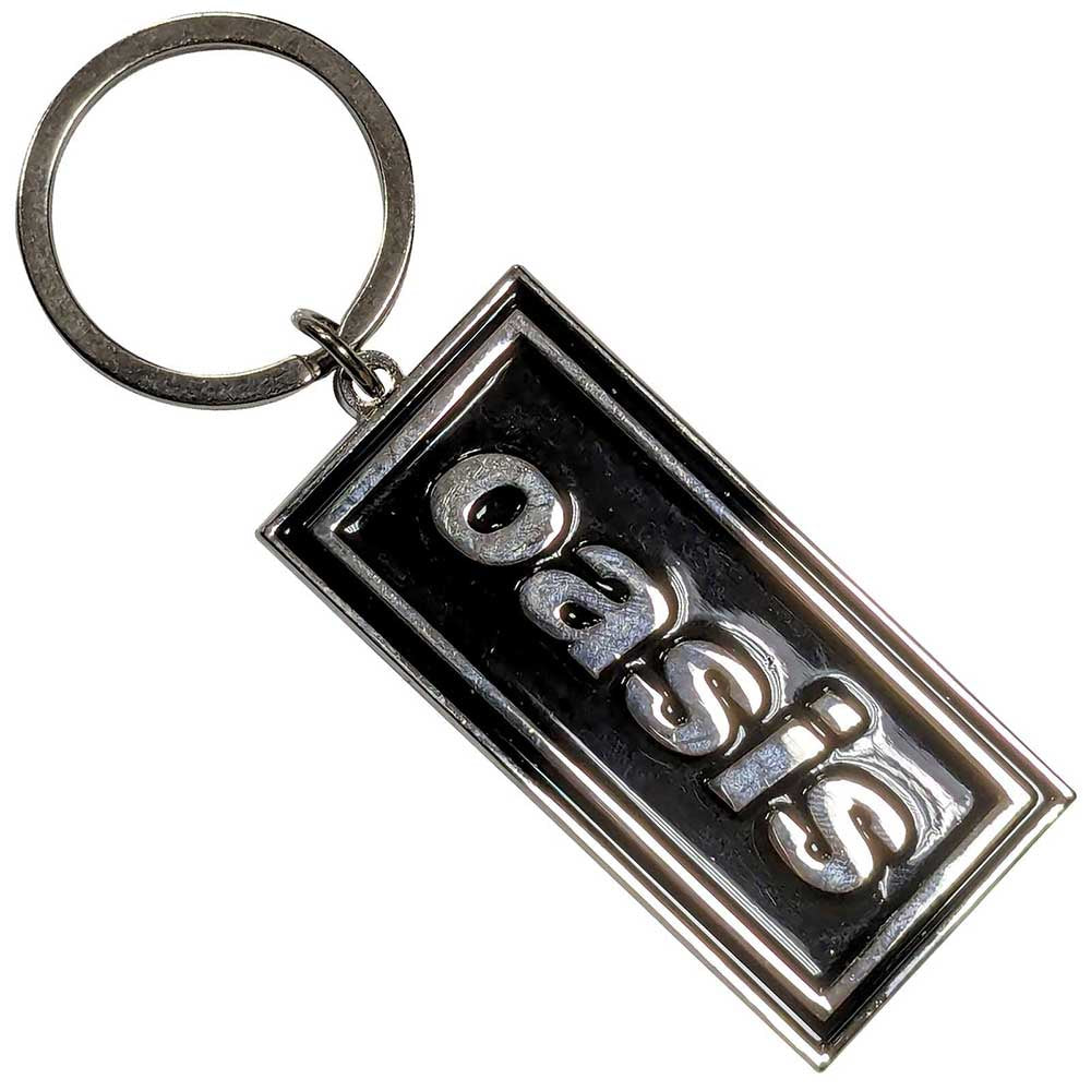 Oasis - Black And Silvert Logo Keychain