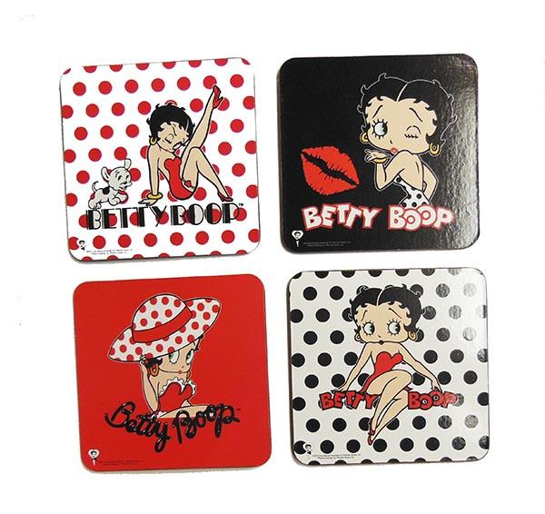 Betty Boop - Mixed Design Set of 4 Drink Coasters