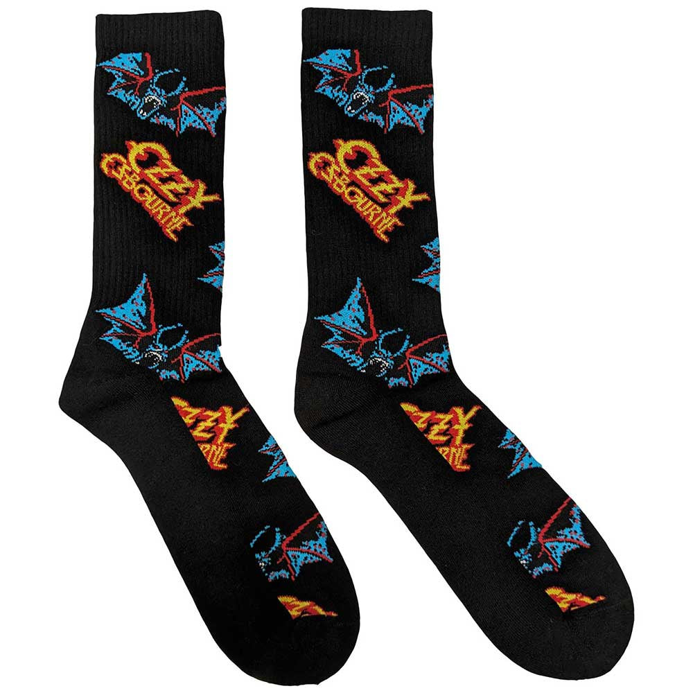 Ozzy Osbourne - Logo and Bats Unisex Size 7-11 Socks