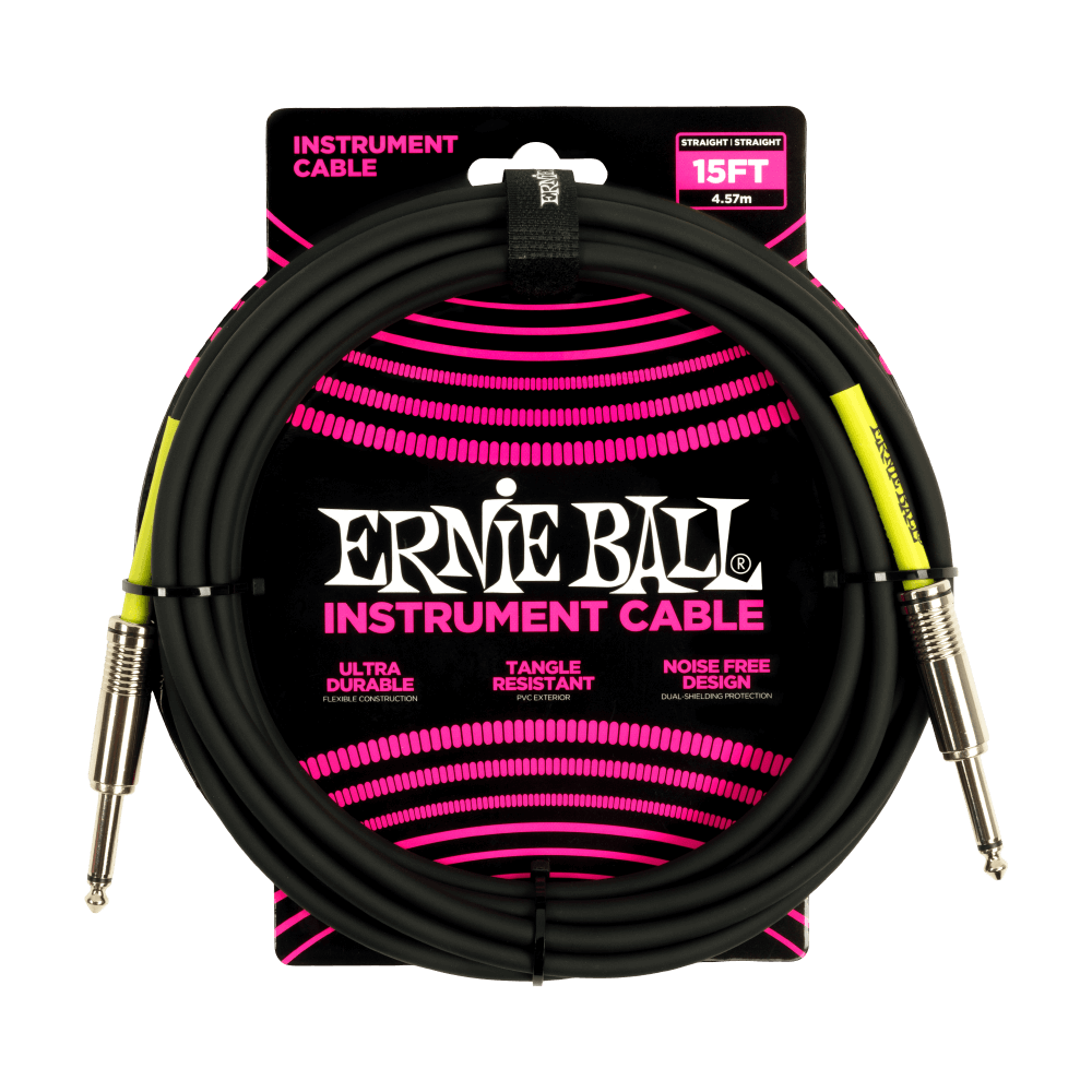 Ernie Ball - Classic Instrument Cable Straight 4.7m Black
