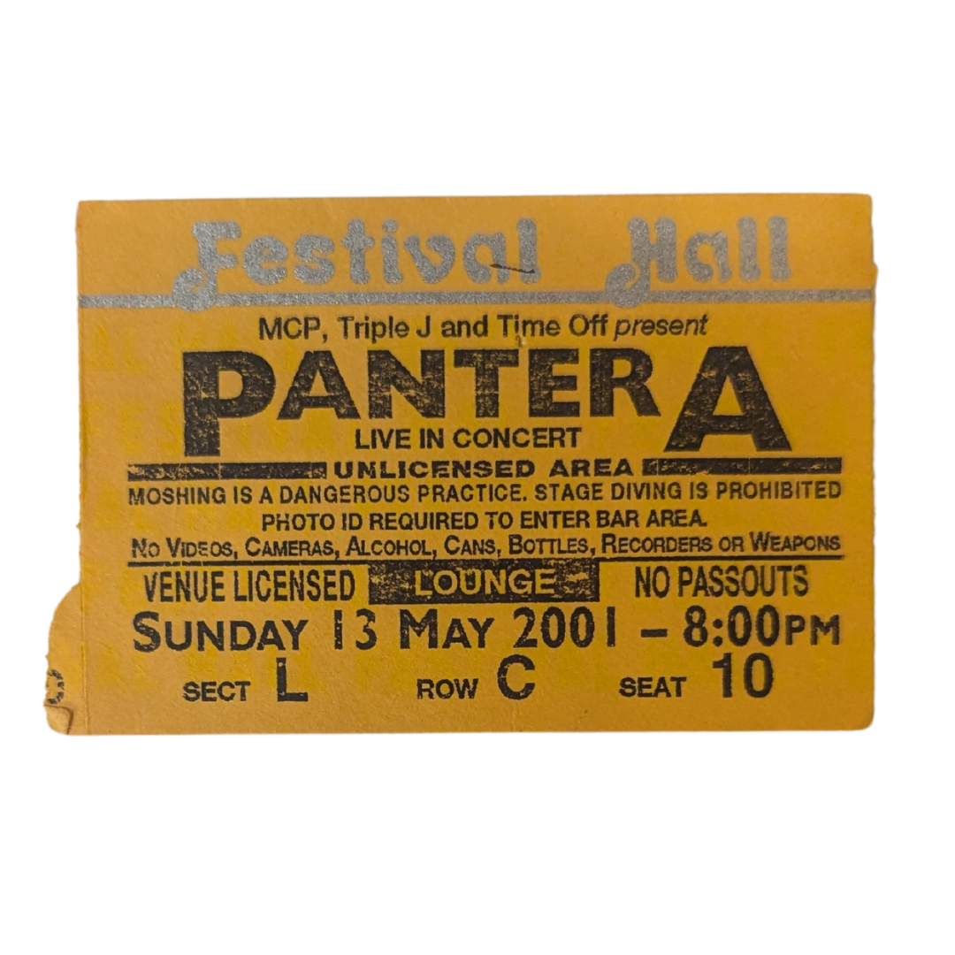 Pantera - Reinventing The Steel Tour 2001 Original Vintage Concert Ticket