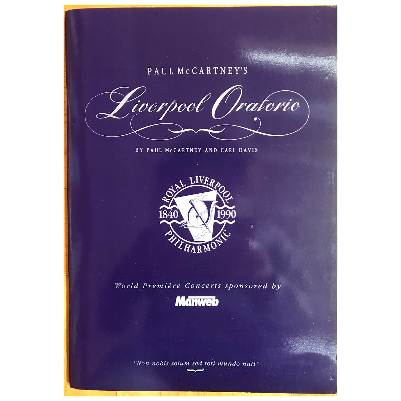 Paul McCartney - Liverpool Oratorio 1991 Original Concert Tour Program