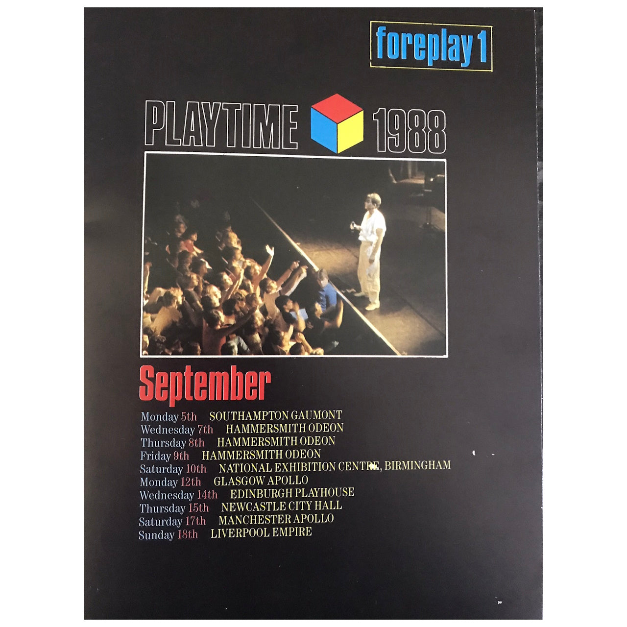 Peter Gabriel - Playbook 1988 UK Original Concert Tour Program