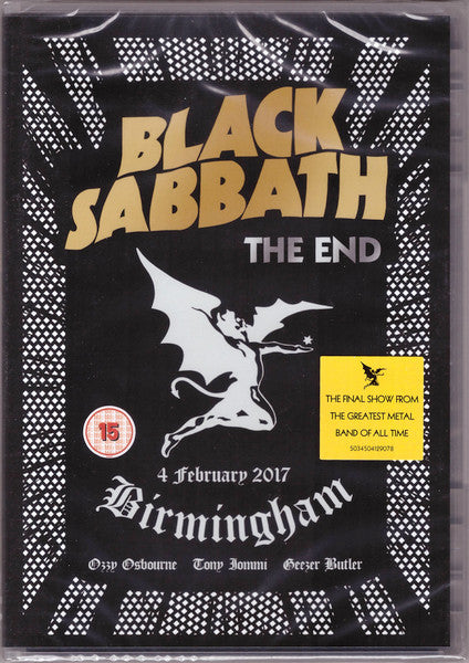 Black Sabbath – The End 4 February 2017 Birmingham DVD (Used)