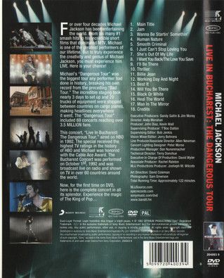 Michael Jackson – Live In Bucharest: The Dangerous Tour DVD (Used)