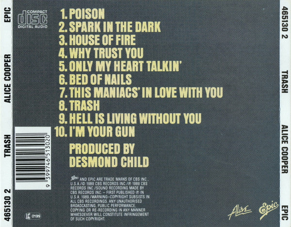 Alice Cooper - Trash CD