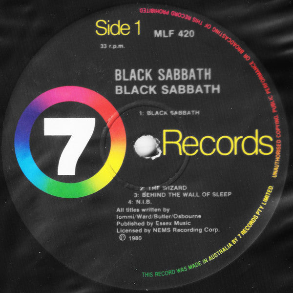 Black Sabbath - Black Sabbath (7 Records Label) Vinyl LP (Used)