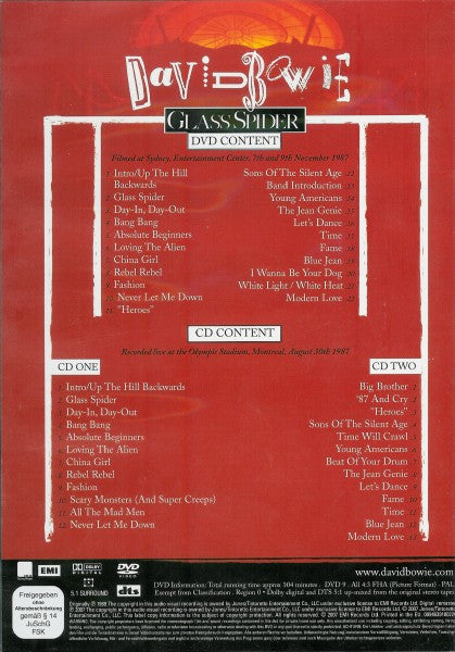 David Bowie – Glass Spider 3 Disc Set 2CD + 1DVD (Used)
