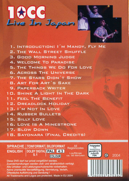 10cc – Live In Japan DVD (Used)