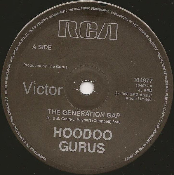 Hoodoo Gurus - The Generation Gap 7" Vinyl Single (Used)