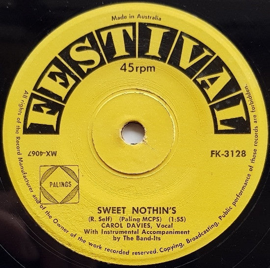Carol Davies - Sweet Nothin's 7" Vinyl Single (Used)