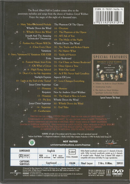 Andrew Lloyd Webber – The Royal Albert Hall Celebration DVD (Used)