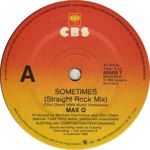 Max Q - Sometimes 7" Vinyl Single (Used)