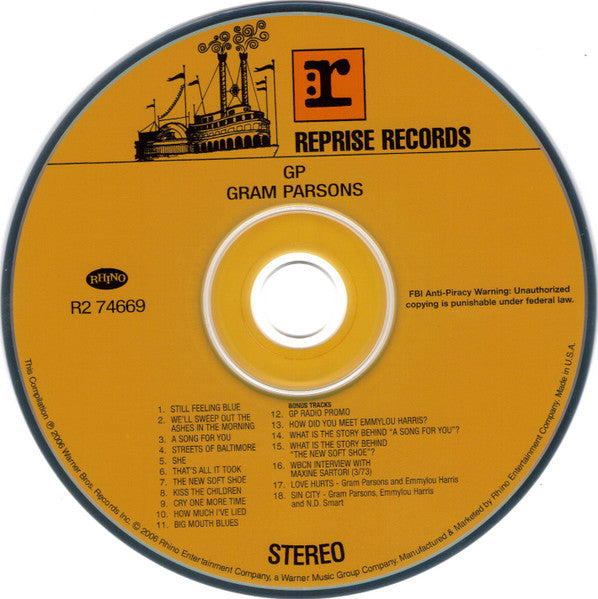 Gram Parsons – The Complete Reprise Sessions 3CD