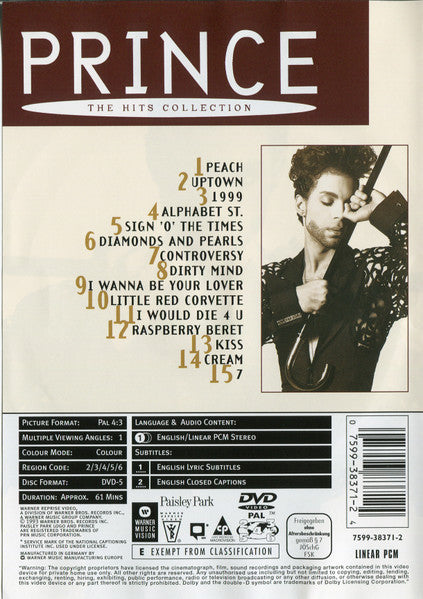 Prince – The Hits Collection DVD (Used)