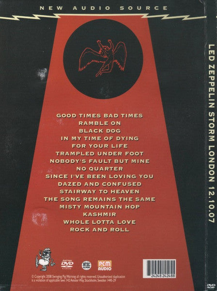 Led Zeppelin – Storm London - O2 Arena - December 10, 2007 DVD (Used)