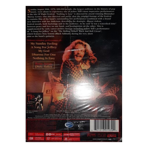 Jethro Tull - Nothing Is Easy Live At Isle Of Wight 1970 DVD (New)