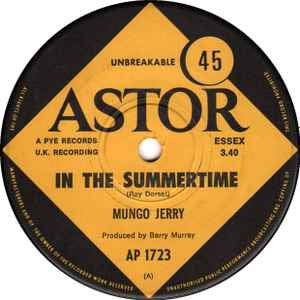 Mungo Jerry - In The Summertime 7" Vinyl Single (Used)