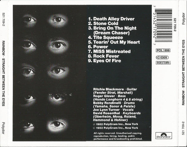 Rainbow – Straight Between The Eyes CD