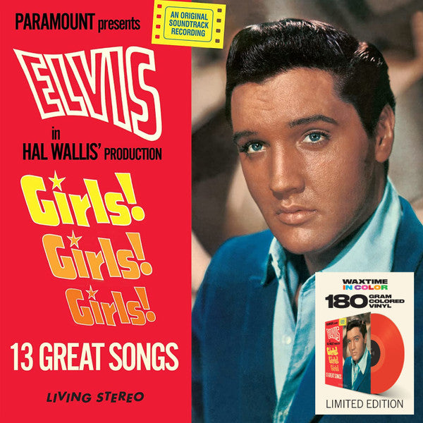 Elvis Presley – Girls! Girls! Girls! Soundtrack Translucent Red Coloured Vinyl LP (Used)