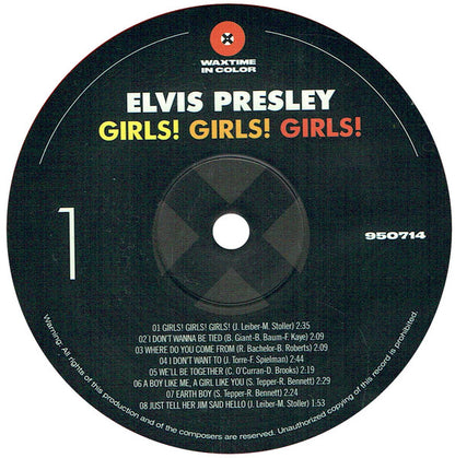 Elvis Presley – Girls! Girls! Girls! Soundtrack Translucent Red Coloured Vinyl LP (Used)