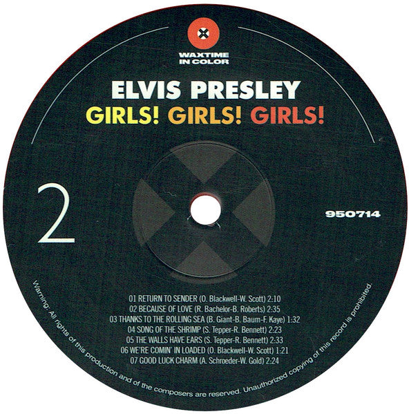 Elvis Presley – Girls! Girls! Girls! Soundtrack Translucent Red Coloured Vinyl LP (Used)