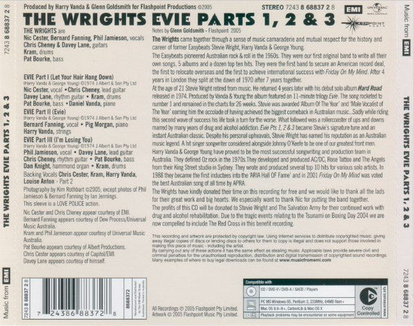 Wrights - Evie Parts 1, 2 & 3 CD Single