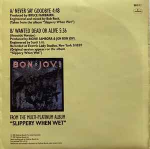Bon Jovi - Never Say Goodbye 7" Vinyl Single (Used)