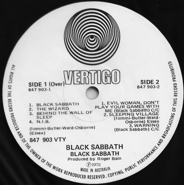 Black Sabbath – Black Sabbath Vertigo Label Vinyl LP (Used)