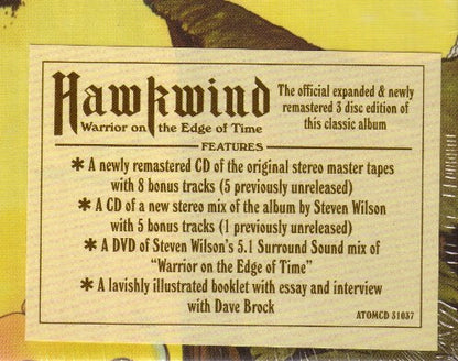 Hawkwind – Warrior On The Edge Of Time 2CD + DVD + Booklet (New)