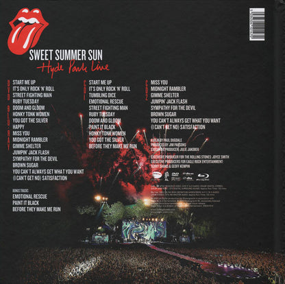 Rolling Stones – Sweet Summer Sun - Hyde Park Live Book +  2DVD + 2CD (Used)