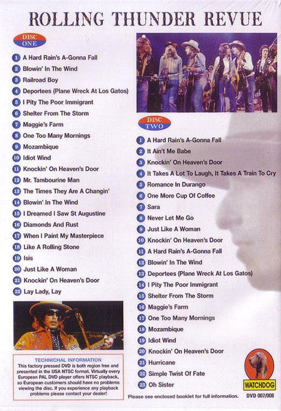 Bob Dylan, Joan Baez, Jack Elliot, Bob Newirth – Rolling Thunder Revue: 1975-1976 Video Anthology 2DVD