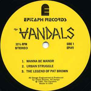 Vandals - Peace Through Vandalism Vinyl 12" EP (Used)