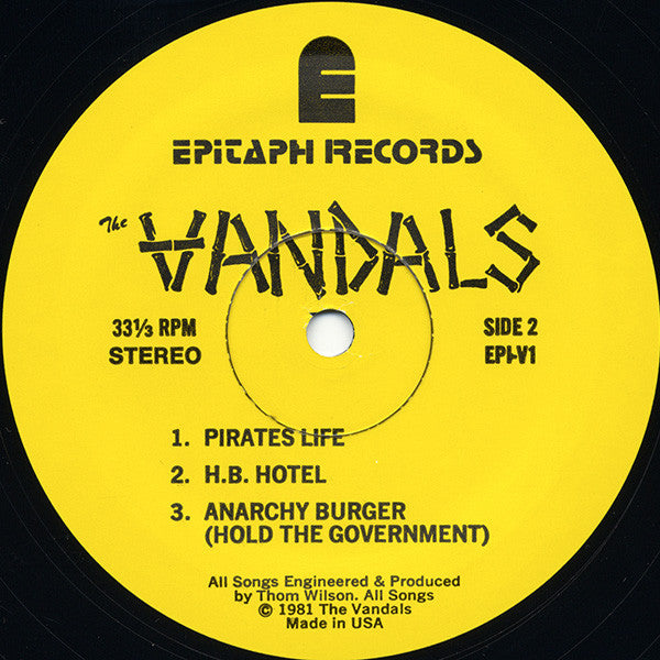 Vandals - Peace Through Vandalism Vinyl 12" EP (Used)