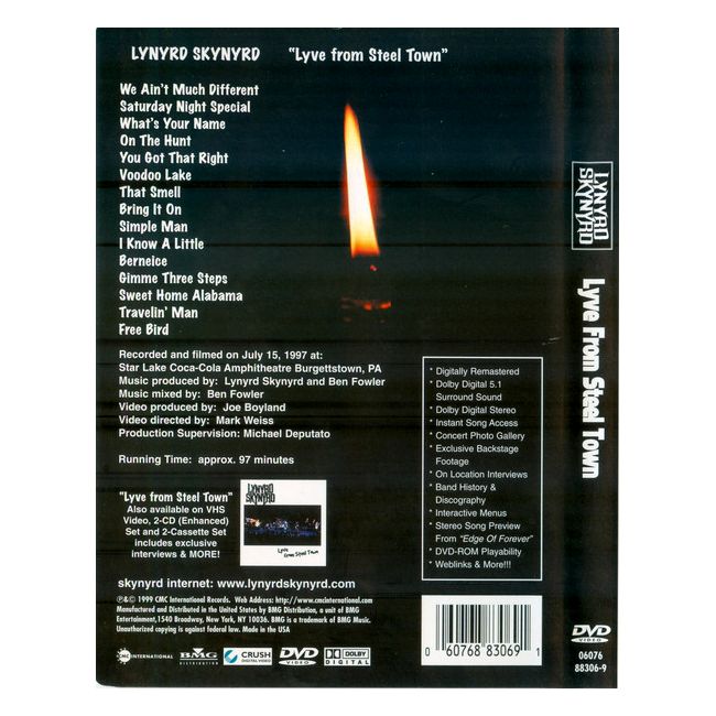 Lynyrd Skynyrd - Lyve From Steel Town DVD (Used)