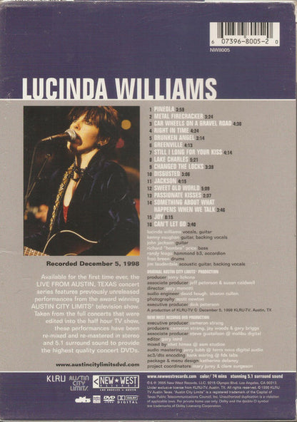 Lucinda Williams - Live From Austin Texas DVD (Used)