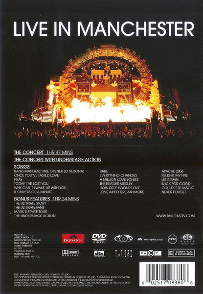 Take That – The Ultimate Tour Live In Manchester DVD