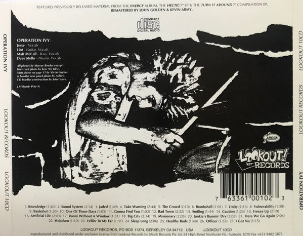 Operation Ivy – Operation Ivy CD