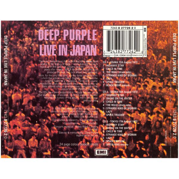 Deep Purple – Live In Japan 1972 3CD