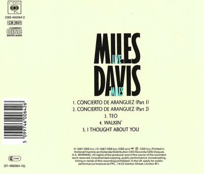 Miles Davis – Live Miles: More Music From The Legendary Carnegie Hall Concert CD